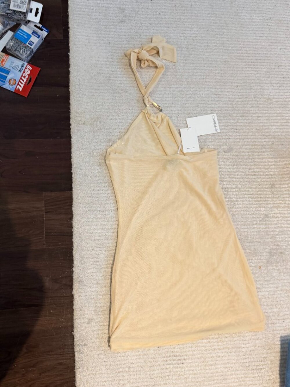 Peppermayo "Henrietta" Mini Dress — Pastel Yellow Size US 6/AU 10 - Picture 4 of 4